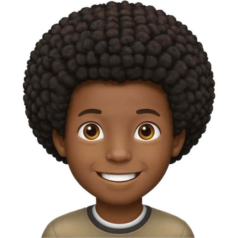 Black boy with a small afro  emoji