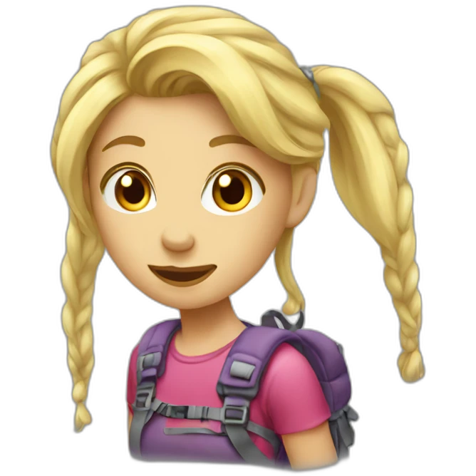 Blond Girl Artist climber emoji