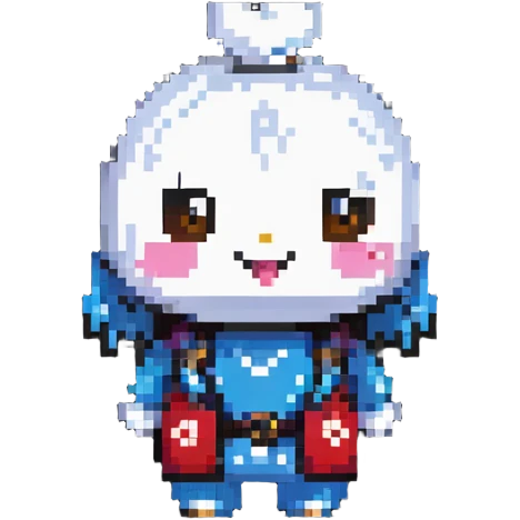 simple Japanese mascot character with soft appearance emoji