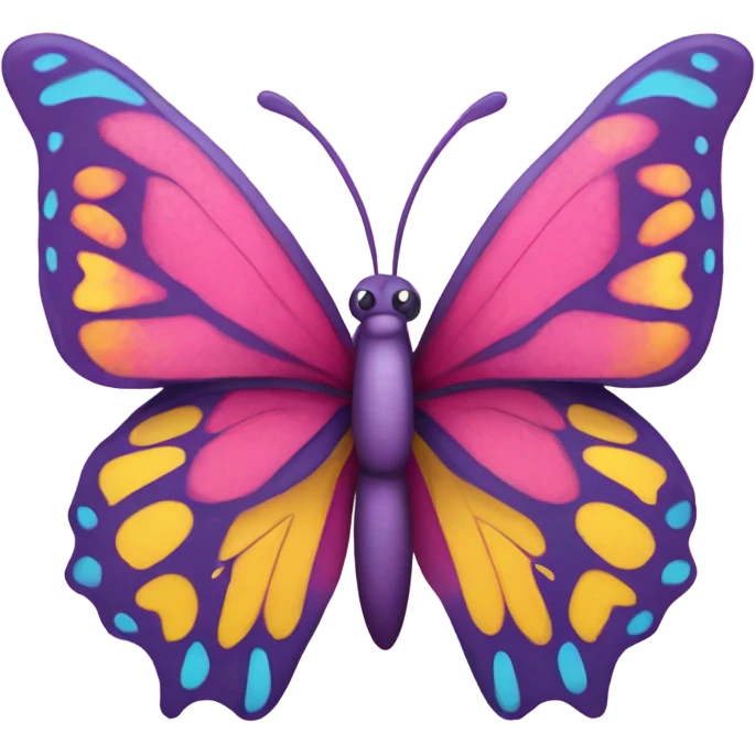 Butterfly pink and yellow  emoji