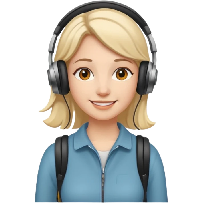 women walking with music emoji