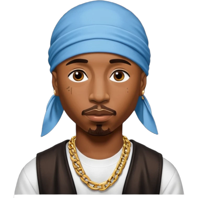2Pac only face and durage emoji