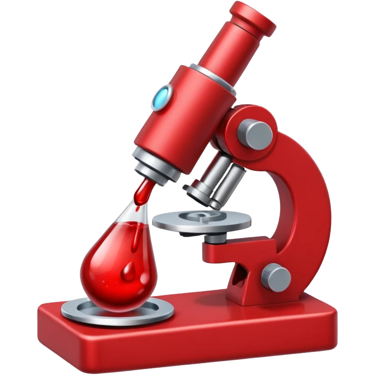 olhando sangue no microscopio emoji