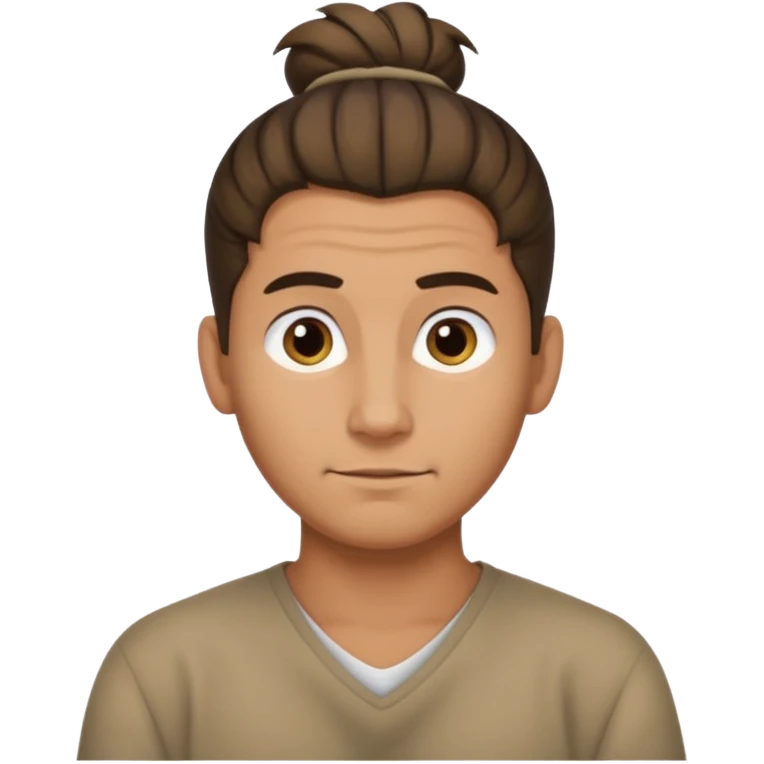 bun haired man emoji