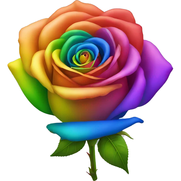rainbow rose  emoji