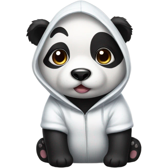 panda wearing a dog onesie  emoji