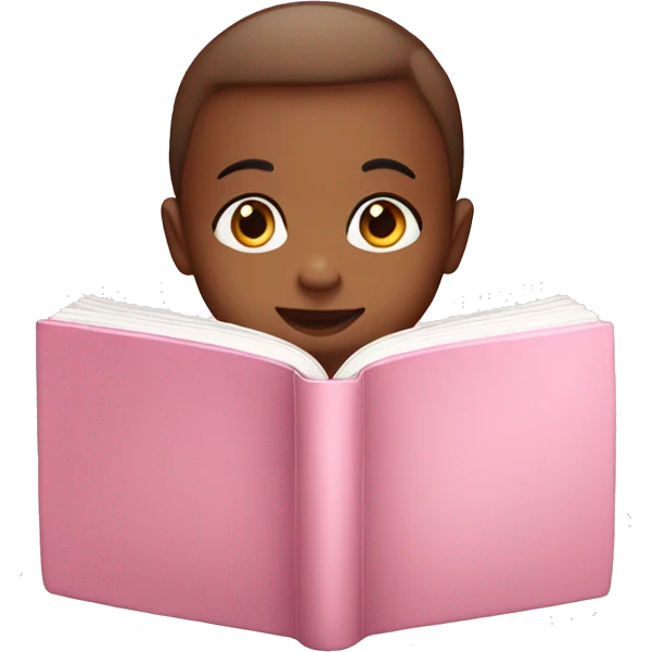 Baby pink books emoji