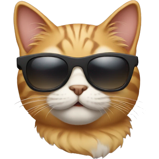 Cat with sunglasses emoji