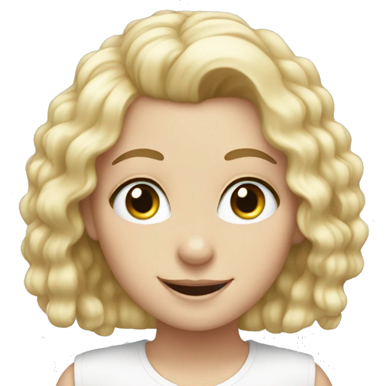 rainbow happy white girl emoji