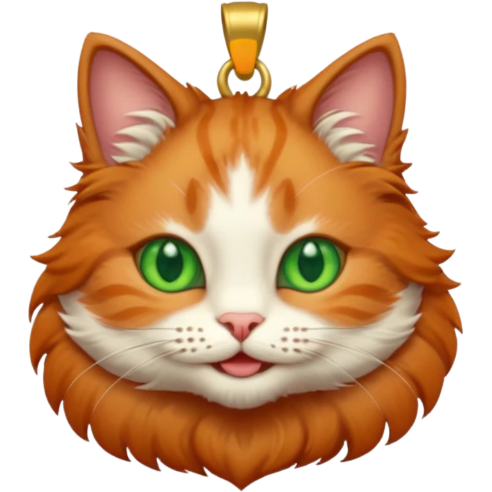 smiling cat wearing a pendant emoji