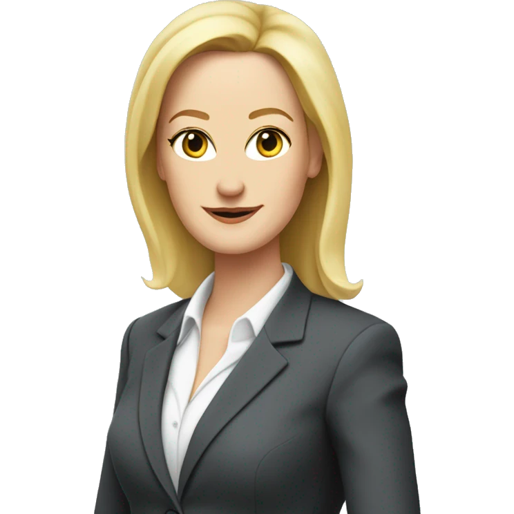 Angela Kinsey in suit emoji