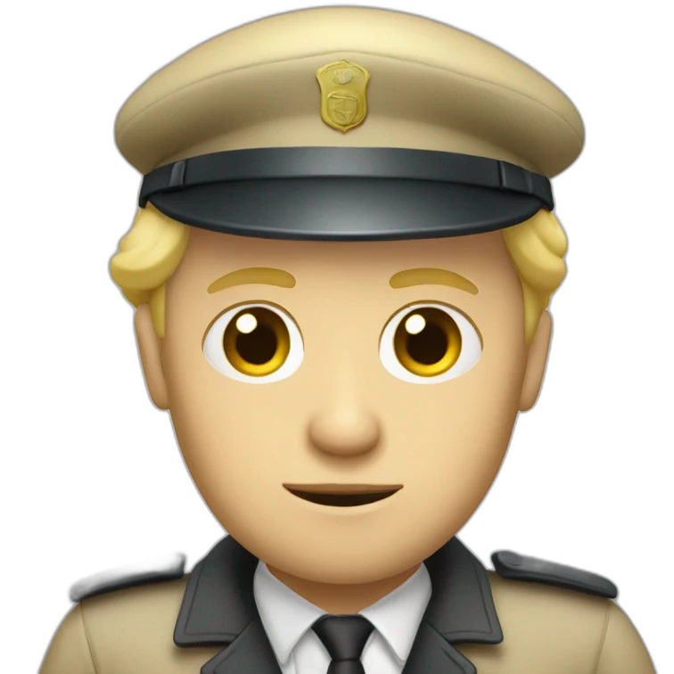 Blond man inspector from latvia emoji