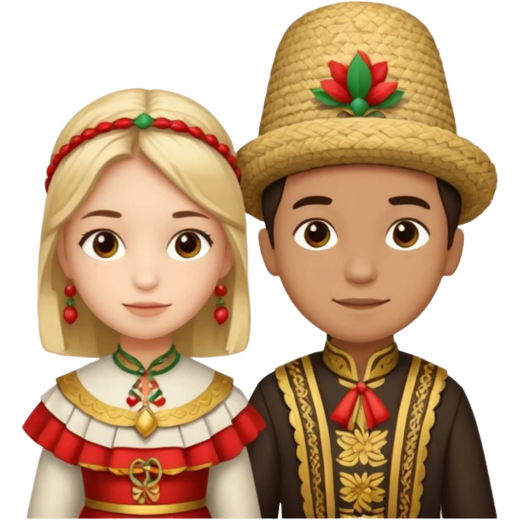 UM MENINO E UMA MENINA DE SÃO JOÃO emoji