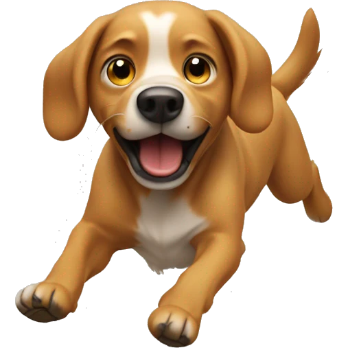 smelly dog running away from me  emoji