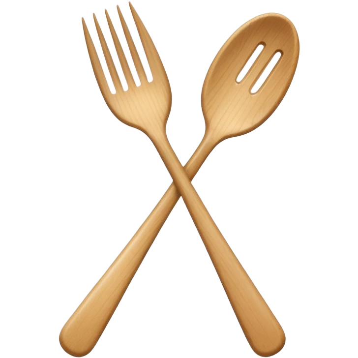 wooden fork for takeaway emoji