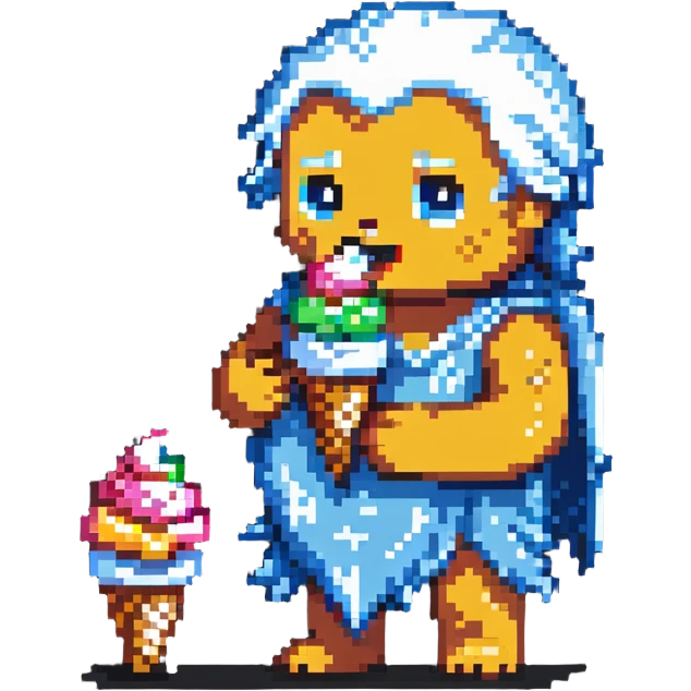 Zeus eating ice cream emoji