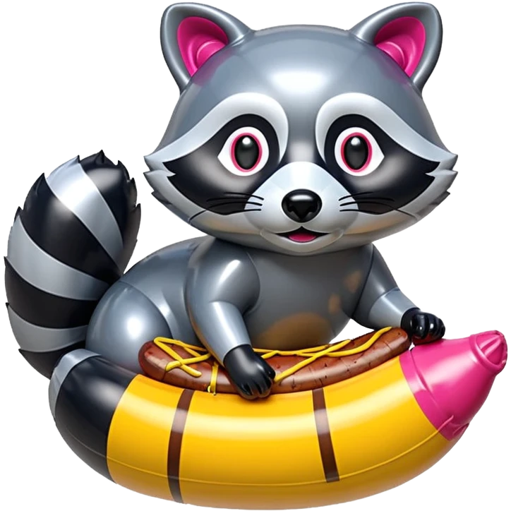  SPAM meat jeff koons style inflatable raccoon sculpture  emoji