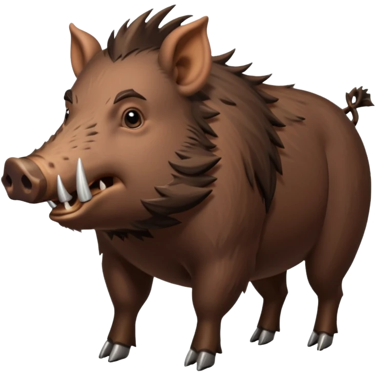 An emoji of a large wild boar, representing hunting in ancient European forests. emoji