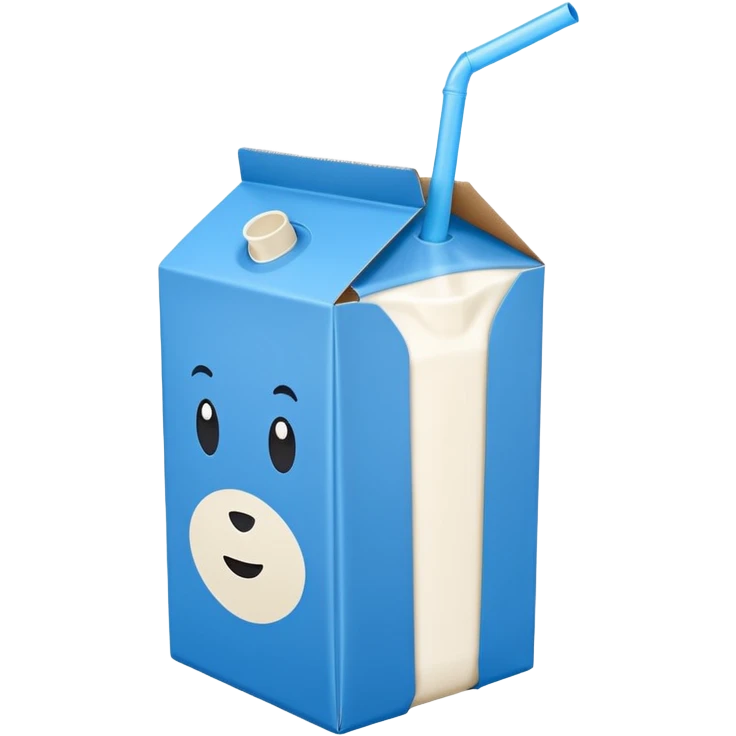 blue milk carton with a straw emoji
