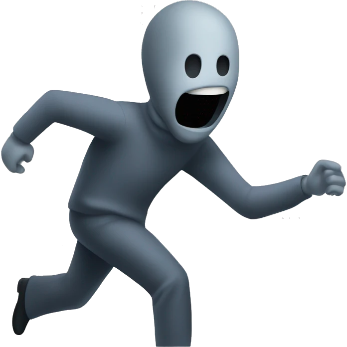 Ghosts chase man emoji