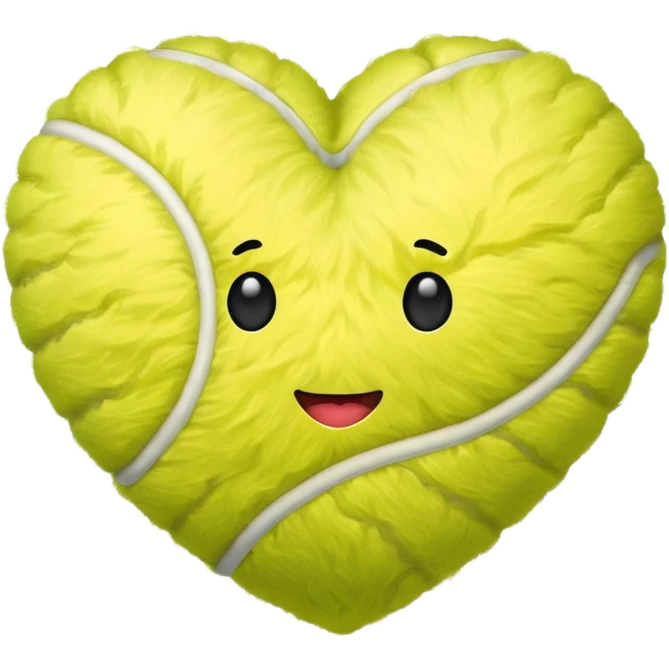 Heart shaped tennis ball emoji emoji