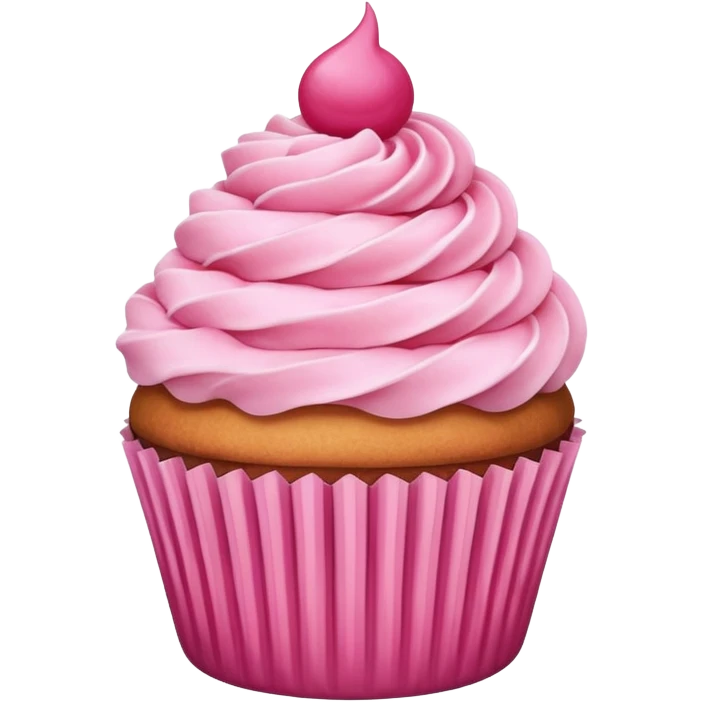 Cupcake with pink icing emoji
