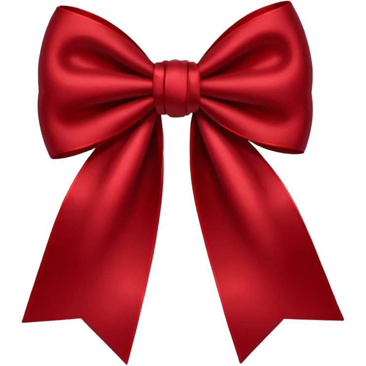 dark red bow emoji