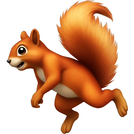 jumping orange burnt squirrel emoji