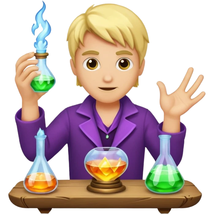 potion maker snapping fingers crystal spark idea emoji
