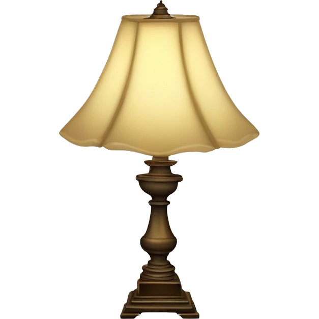 vintage lamp with open book emoji