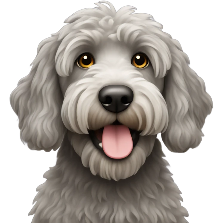 grey labradoodle  emoji