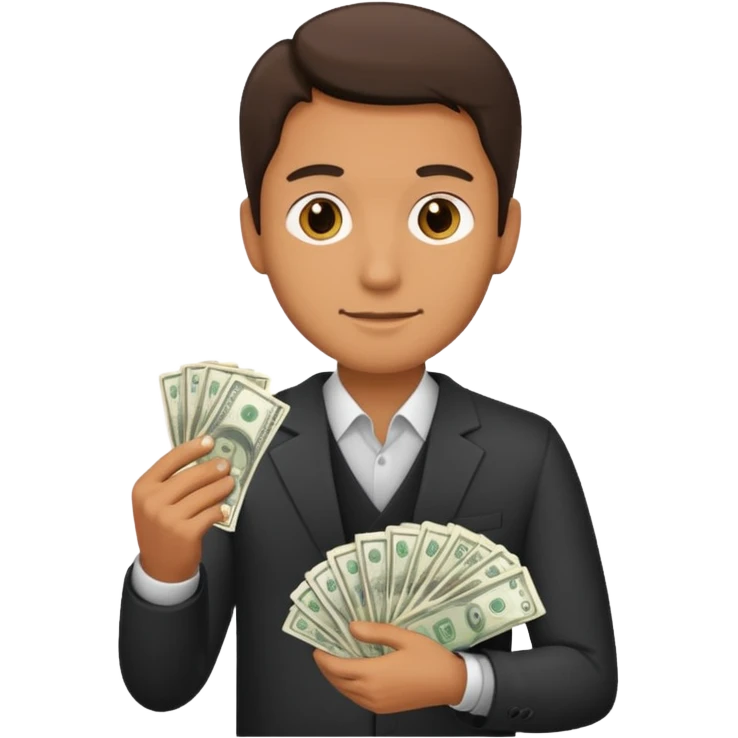 Maintenance guy with money emoji