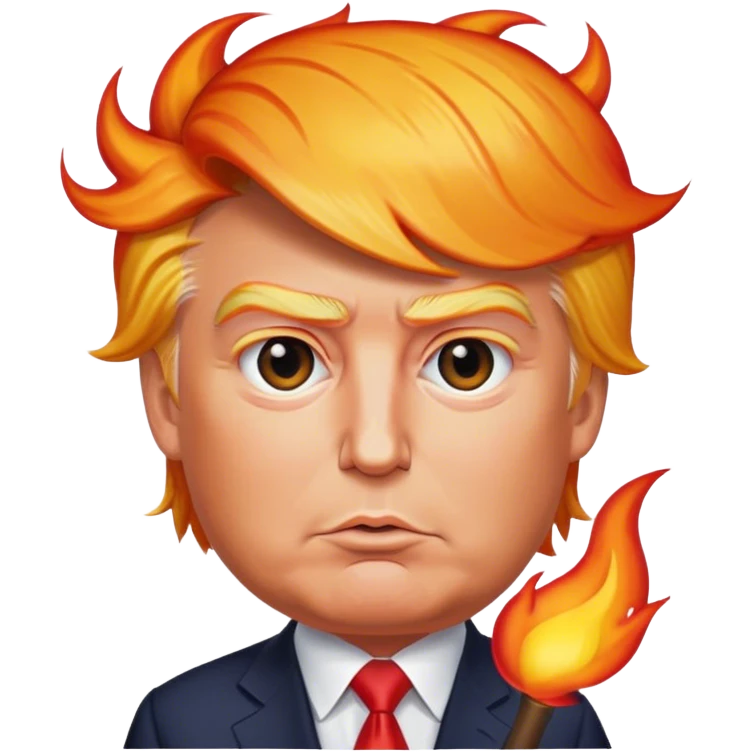 Donald Trump Flame hair emoji