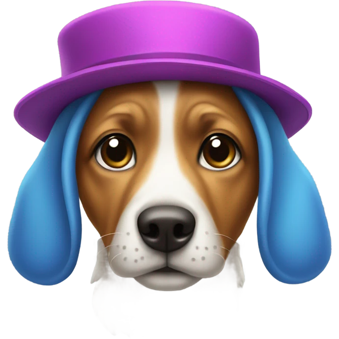 Dog with hat emoji