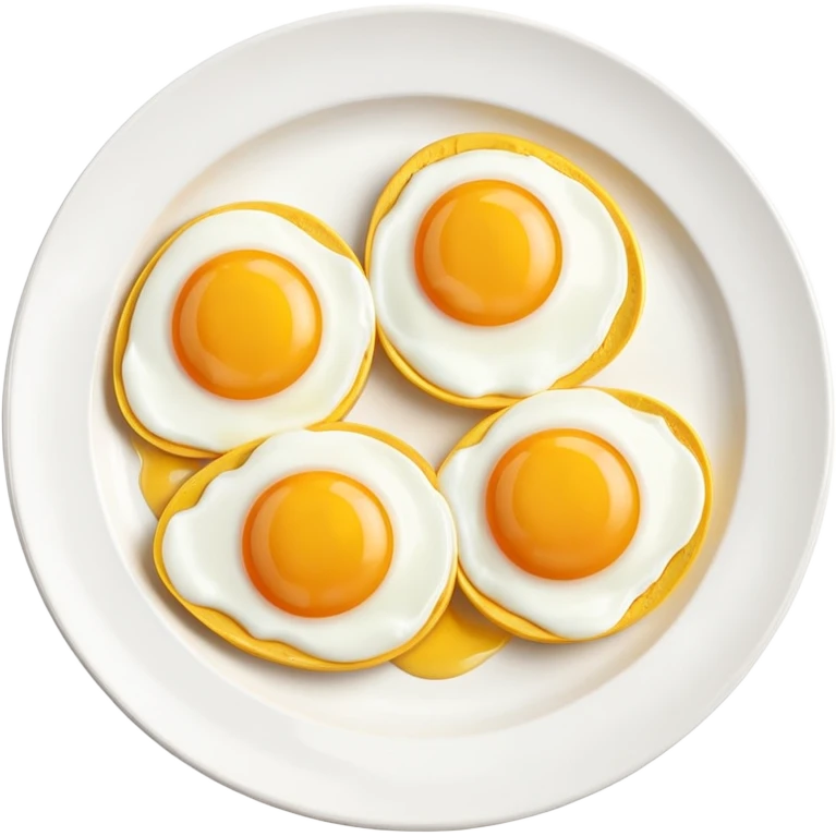 Two Sunny side Eggs in a plate emoji
