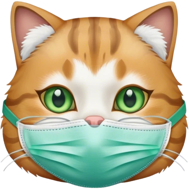 Cat in surgical mask emoji