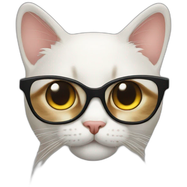 gato de óculos emoji