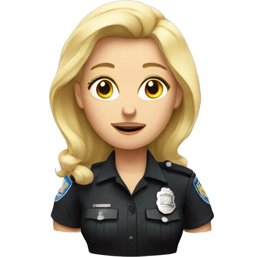Blonde woman arrested emoji