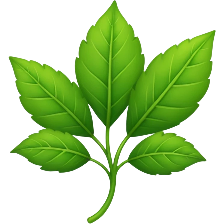 create a green leaves for salaad emoji