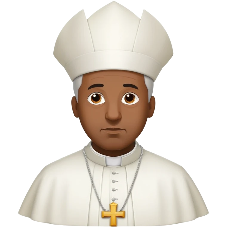 A black Christian pope emoji