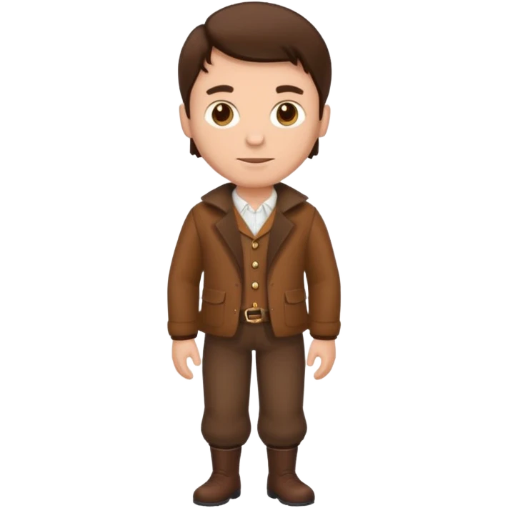 brunette man with brown dutch clothing emoji