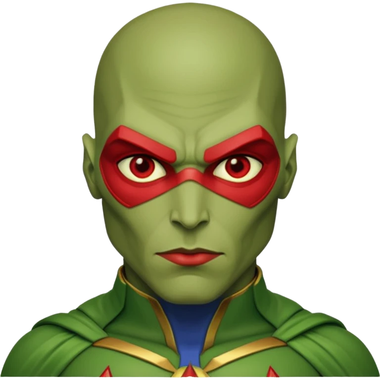 Martian Manhunter with red eyes emoji