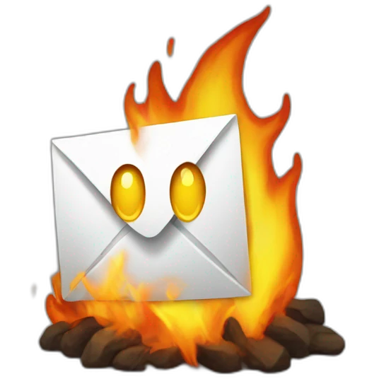 email burned emoji