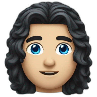 alexander-the-great, black hair blue eyes emoji
