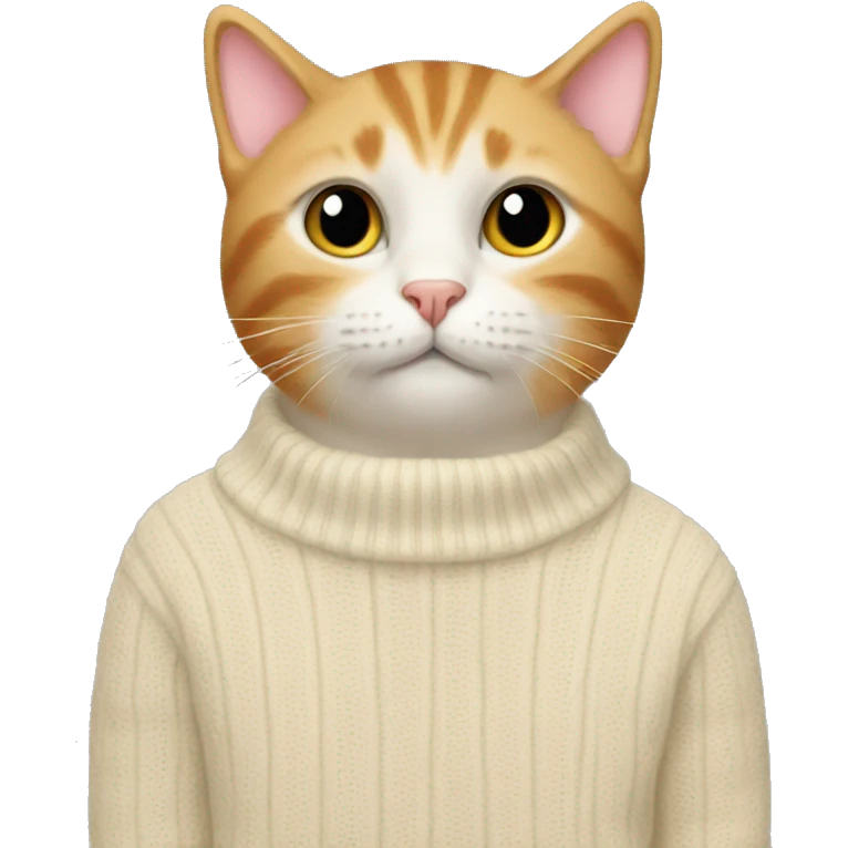 Cat wearing a Jcrew sweater  emoji