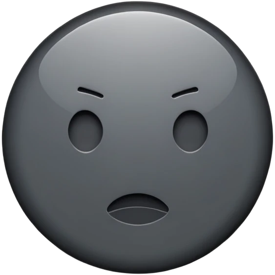 Dark grey circle emoji emoji