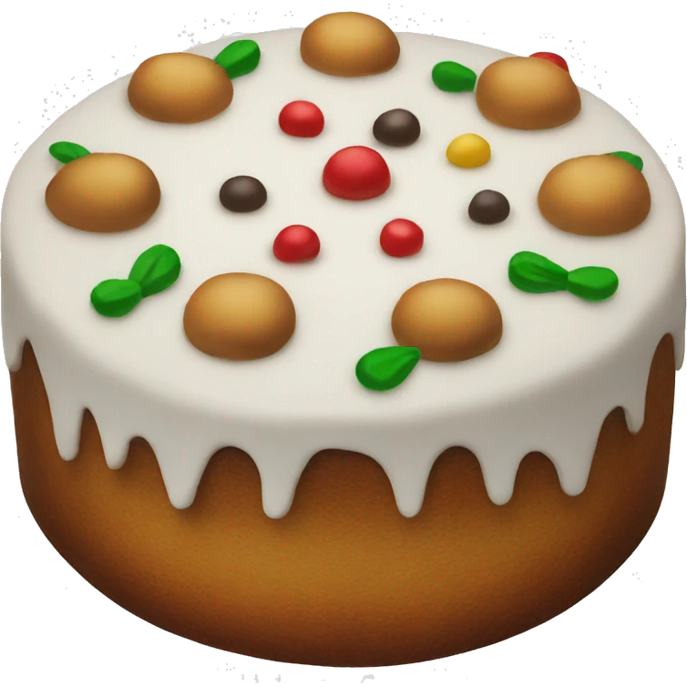 Christmas cake emoji