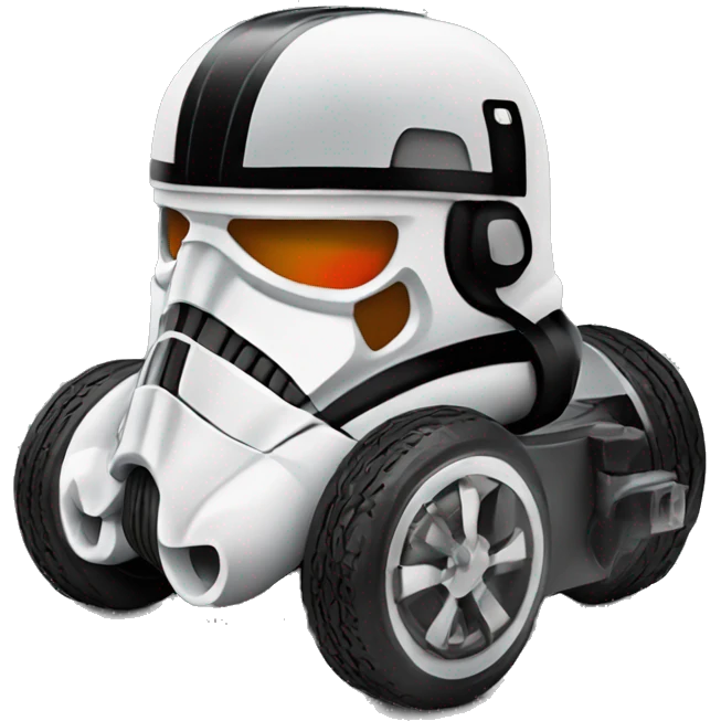 Hot wheel Star Wars racer verse death trooper. car emoji