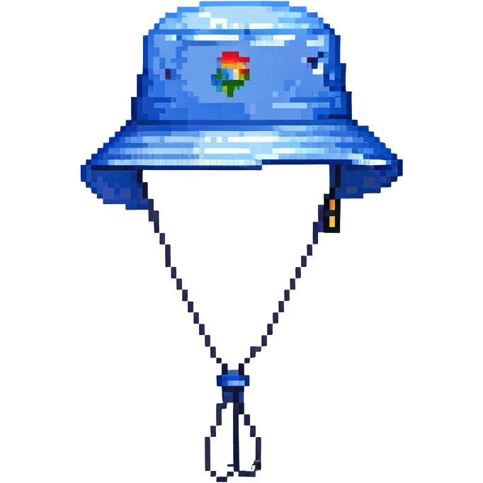 Синяя панамка со шнурком, no background emoji