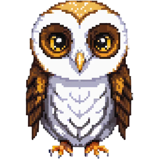 barn owl with wide eyes emoji